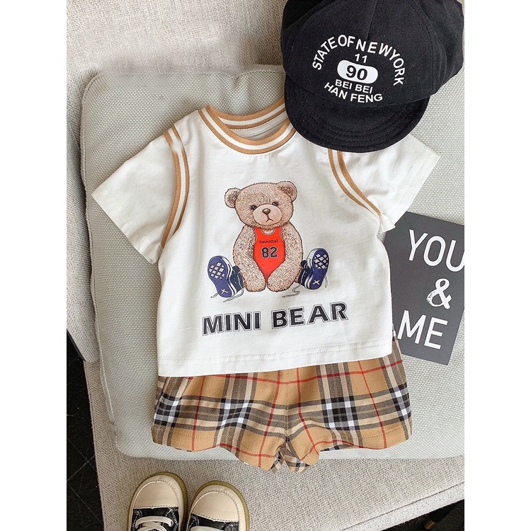(SIÊU PHẨM) BỘ CỘC TAY MINI BEAR SỐ 82 CHO BÉ TRAI BÉ GÁI 8-18KG
