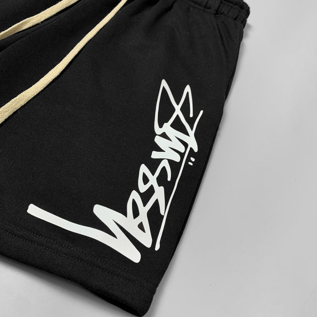 Quần short nỉ cotton Stussy , quần nam nữ unisex , Dwa.Unisex