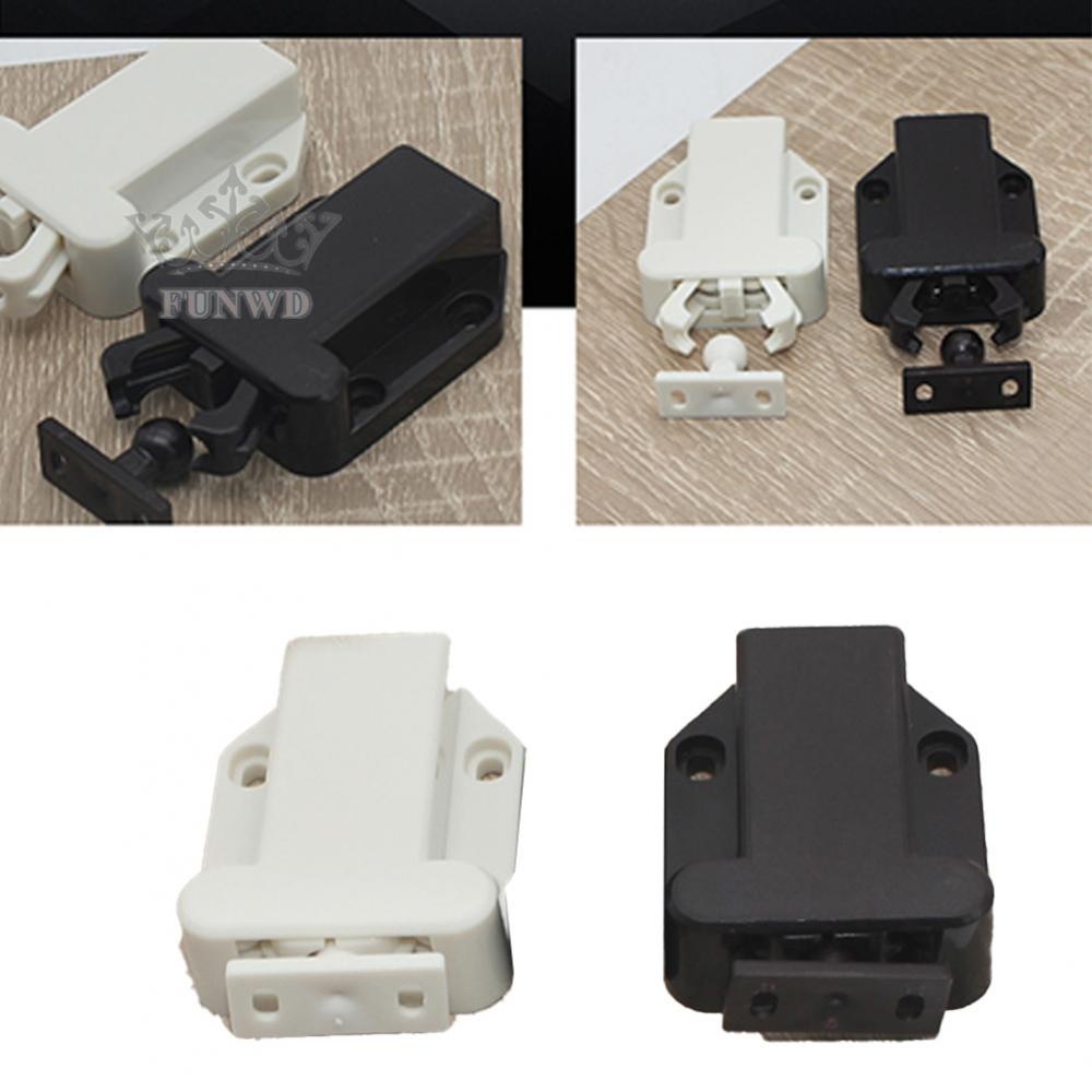 【FUNWD】Practical Accessories Latch 2 Pieces ABS Plastic Cabinet Drawer Rebound