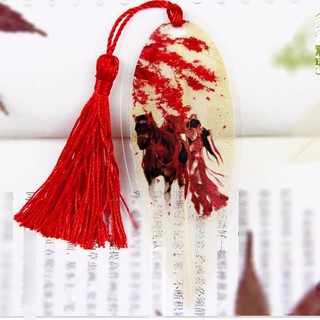Bookmark gân lá ép mỏng tua rua