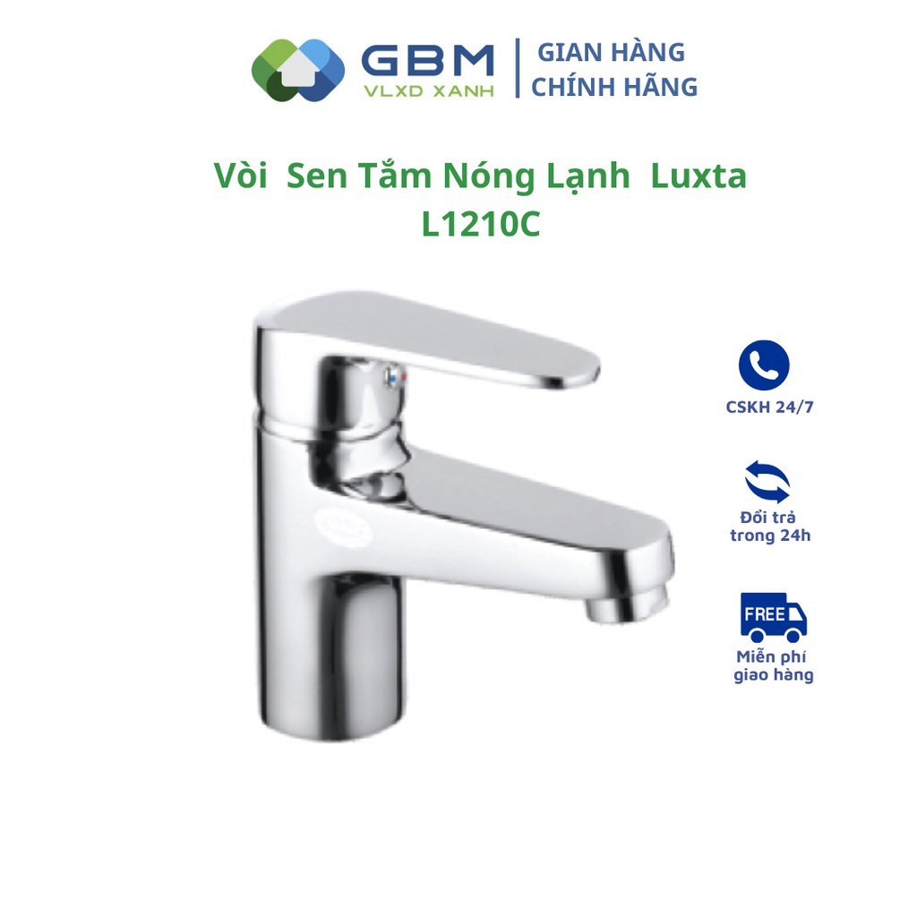 [Mã BMBAU300 giảm 10% đơn 499K] Vòi chậu nóng lạnh cao cấp Luxta L1210C-VLXD XANH