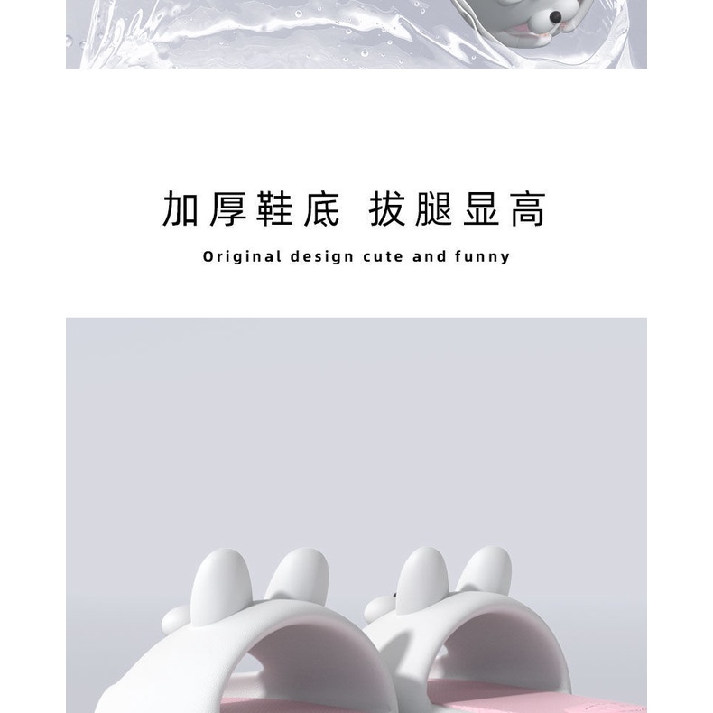 Dép Đi Trong Nhà Tắm Xỏ Ngón Siêu Mềm Dày Dặn Hình Thỏ Dễ Thương Phong Cách Lolita Nhật Bản Cho Bé Gái