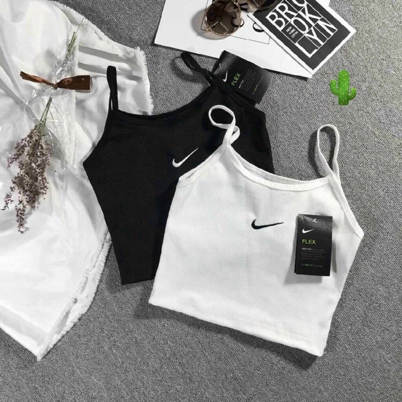 Áo 2 dây croptop thêu Ni.Ke - Z3P
