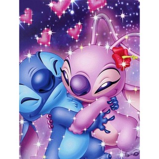 Bộ tranh đính đá tự làm hình Stitch 5D dùng trang trí