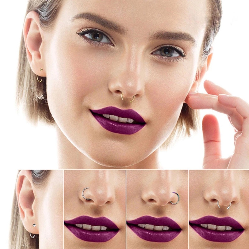 Set 40 Khuyên Mũi Xoắn Ốc Sang Trọng Không Gây Dị Ứng