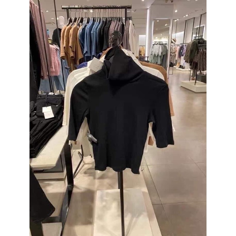 [Freeship đơn từ 0đ] ] Áo thun tay lỡ cổ lọ nữ hàng vnxk💥Áo len thun nữ dáng ôm cổ lọ siêu xinh💥{free ship} | BigBuy360 - bigbuy360.vn