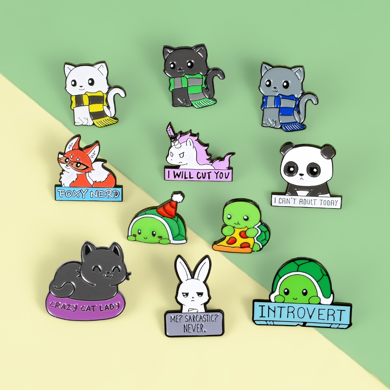 Ghim Cài Áo Hình Động Vật Dễ Thương