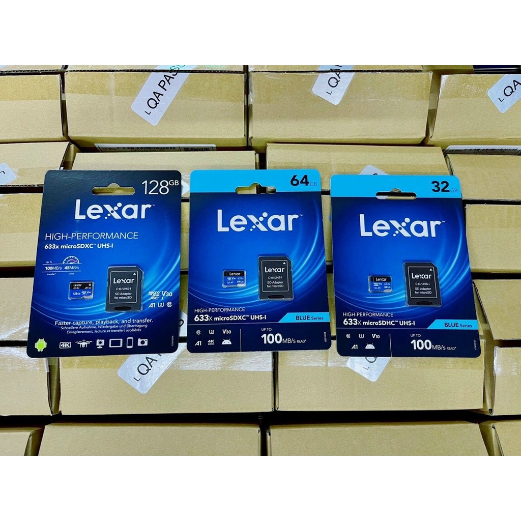 Thẻ Nhớ 128Gb Lexar, Lexar 128G , Lexar 64Gb ,Lexar 32Gb Class 10 tốc độ 100Mb/s Thẻ Nhớ Camera- Hàng Chính Hãng | BigBuy360 - bigbuy360.vn