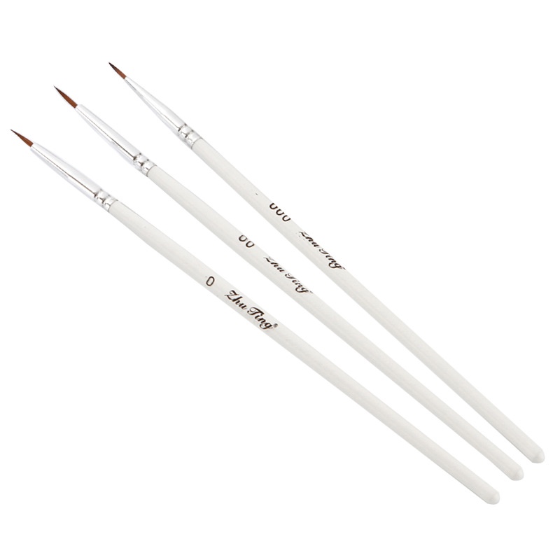 Cọ Tỉa Lẻ Trắng Đầu Siêu Nhỏ 17cm Vẽ Màu Nước, Sơn Dầu, Acrylic Cao Cấp