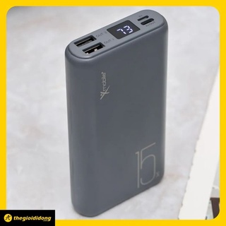 🔥chính hãng🔥pin sạc dự phòng polymer 15000mah type c xmobile pj jp200 xám