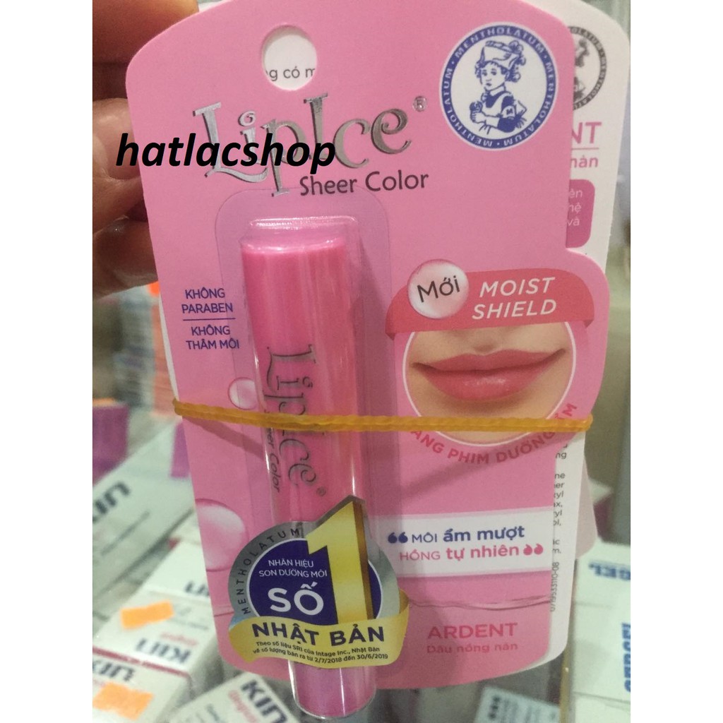 ( mẫu mới)Son LipIce Sheer Color Pink – Ardent Dâu nồng nàn 2.4g ( Sáp Ong thiên nhiên Vitamin E,C,A)