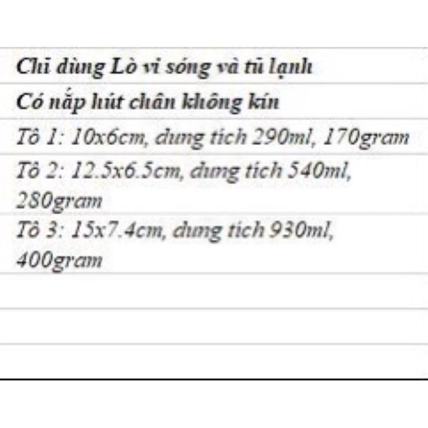 Bộ Tô Sứ 3 Chiếc Nắp Hút Chân Không Cao Cấp