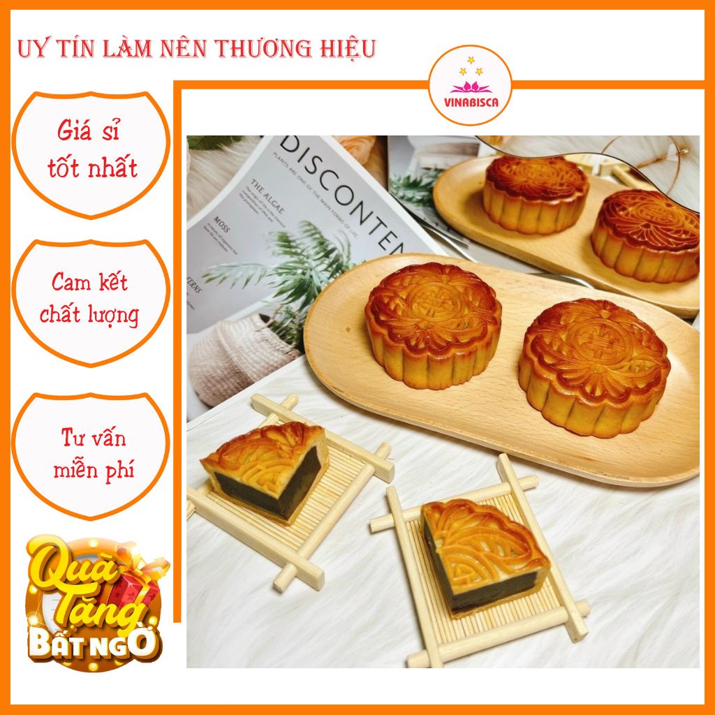 Bánh nướng, bánh dẻo, bánh trung thu nhân đậu xanh, thập cẩm, khoai môn, sầu riêng vỏ mềm thơm, trọng lượng 100g - 250g