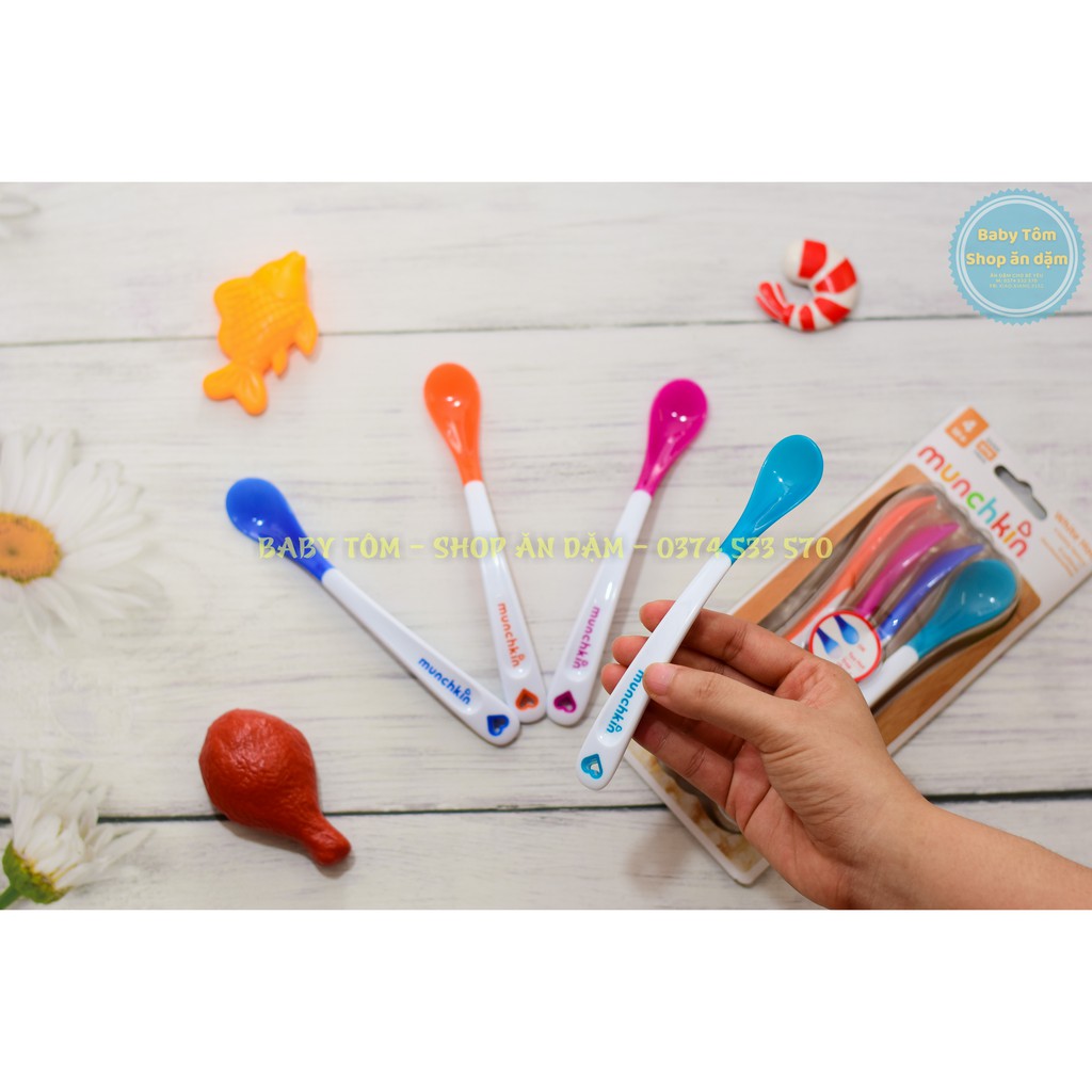 Tách sét - Thìa mềm báo nóng Munchkin cho bé yêu NPP Baby Tôm