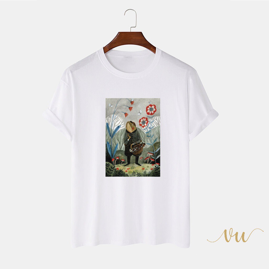 Áo Thun Nam Cartoon Frog Cotton Ngắn Tay Form Rộng FULL SIZE Chất Co Giãn Cao Cấp Vu_Design