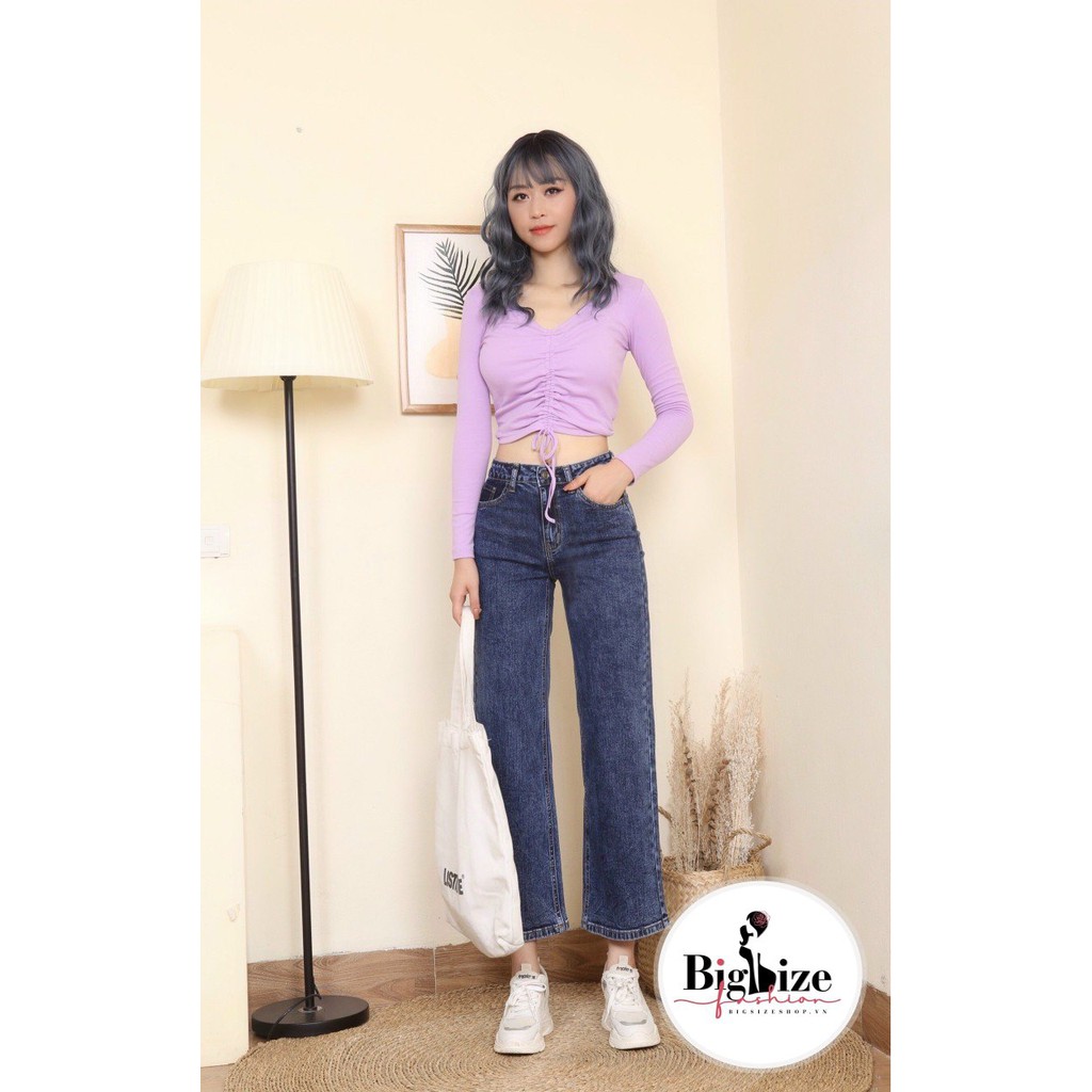 (50-90kg) QUẦN JEAN XANH ỐNG RỘNG BIGSIZE