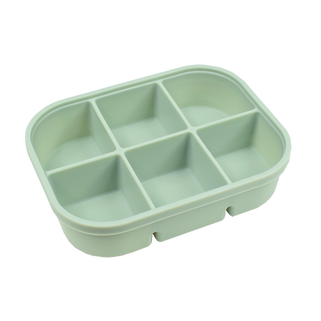 Khay silicon trữ đông Q SILI-KIT 6 ngăn có nắp, sử dụng đa năng, kích thước 16.4x12.4x3.8cm