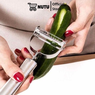 Dụng Cụ Bào Vỏ Rau Củ Quả Đa Năng Tiện Dụng Inox 3 Trong 1, Dao Nạo