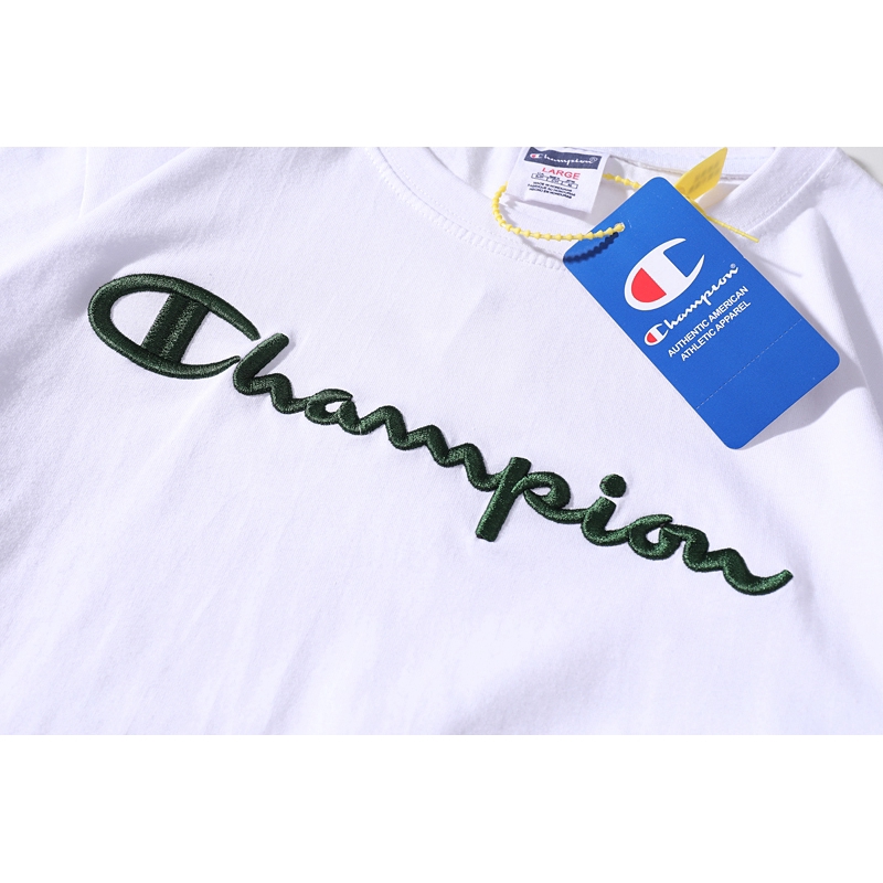 Áo Thun Ngắn Tay Thêu Chữ Champion