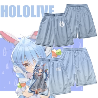 Hololive-usada Pekora Quần Short Dáng Rộng Eo Cao In Hình Anime Thời Trang Đi Biển Dành Cho Trẻ Em Và Người Lớn