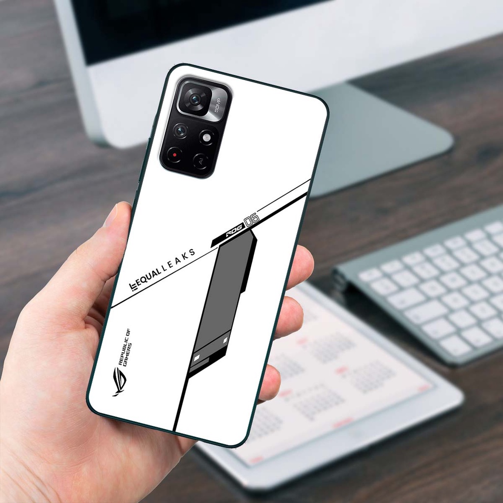Ốp lưng điện thoại Xiaomi Redmi Note 11, Note 11S - Republic of Gamers, chất liệu kính cường lực