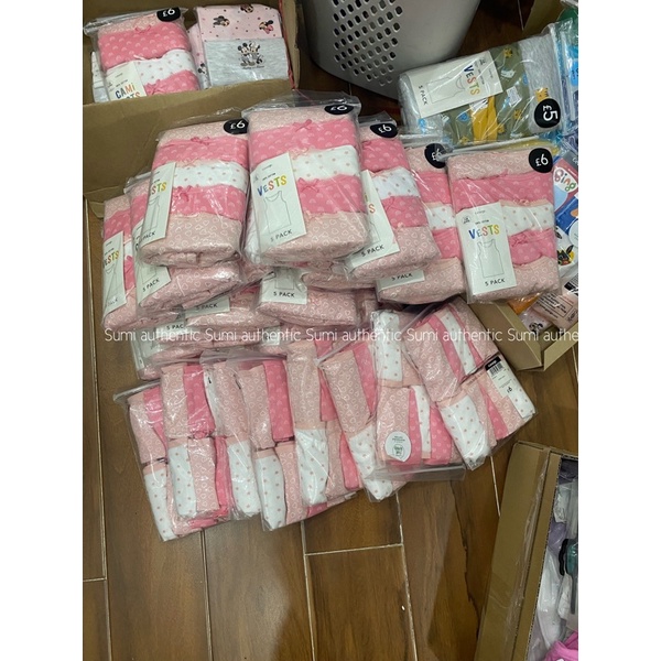 Set 10 quần chip tone hồng bé gái, 100% cotton, hàng Geor.ge UK săn SALE