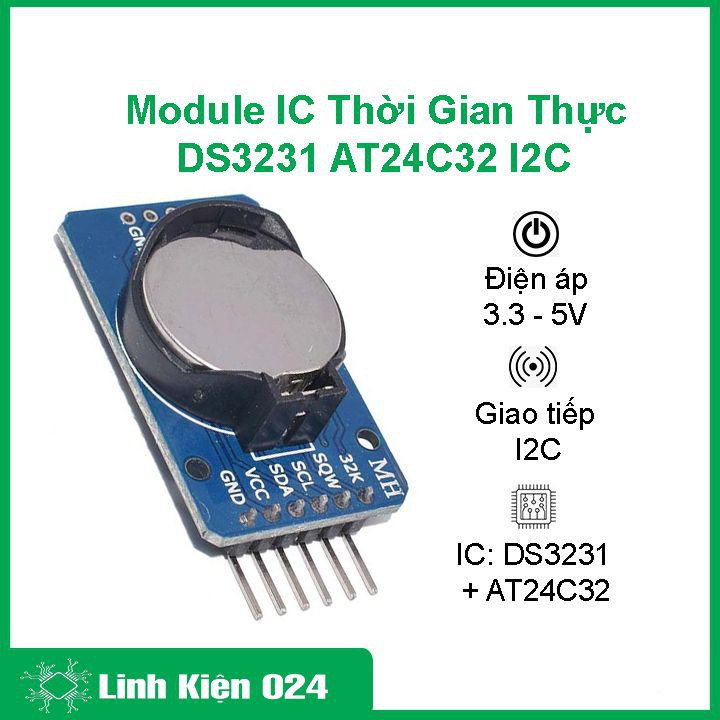 Module IC thời gian thực DS3231 AT24C32 giao tiếp I2C