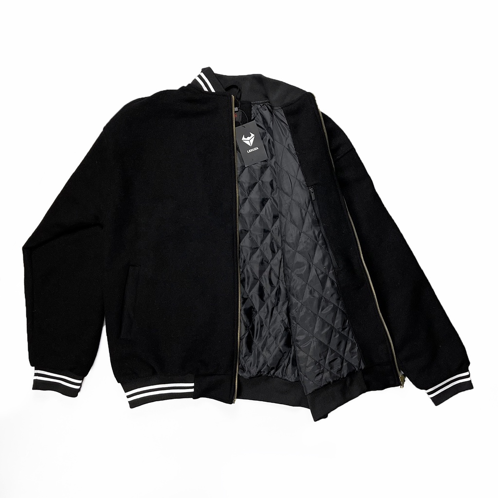 Áo khoác Bomber, áo bóng chày vải Dạ Lexuza 045