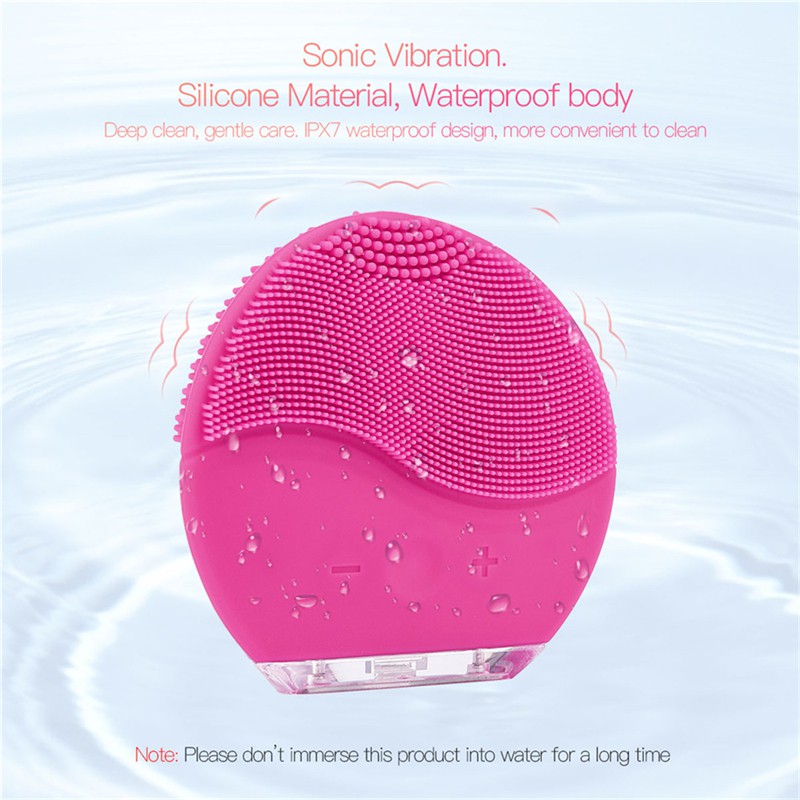 CkeyiN Máy rửa mặt massage sillicon làm sạch sâu chống thấm nước  Facial Cleansing &amp; Massaging Device sóng âm dành cho mọi loại daMR208