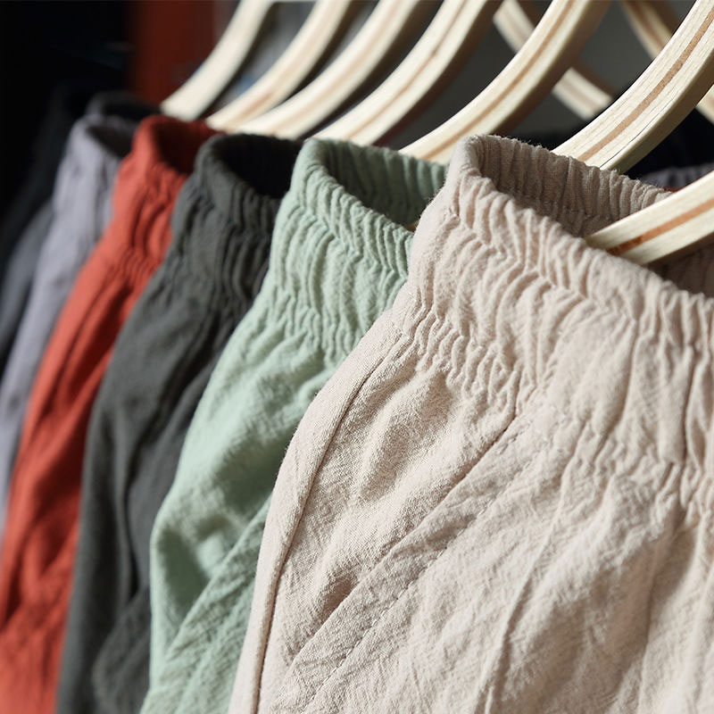 Quần ngắn cotton phối dây rút kèm túi phía sau phong cách thể thao dành cho nam