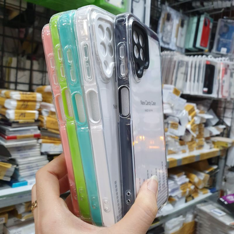 Ốp lưng Samsung A22 4G ,A03S dẻo viền màu có bảo vệ camera
