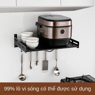 ♙﹊Kệ nhà bếp Thép không gỉ Lò vi sóng Kệ Lò vi sóng Kệ treo tường Kệ treo tường Đục lỗ
