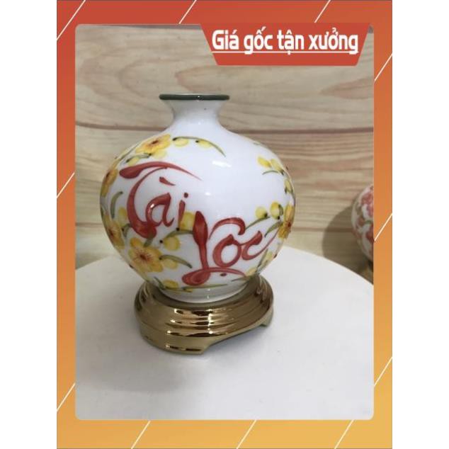 Bình hút tài lộc mini gốm thủ công  Bát Tràng