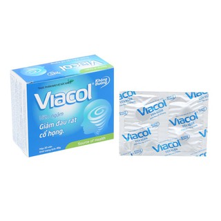 Viacol Kẹo Ngậm Không Đường Giảm Ho Đau Rát Cổ Họng (Hộp 20 Viên)