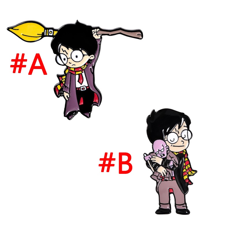 Ghim Cài Áo Tráng Men Hình Nhân Vật Harry Potter Hoạt Hình