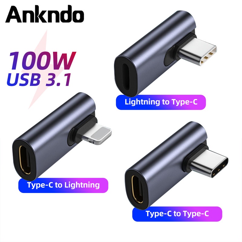 Đầu chuyển đổi Ankndo 8-Pin Sang USB Type C thích hợp cho iP 13 12 Xiaomi