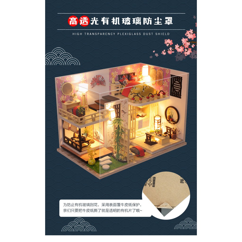 Mô Hình Lắp Ráp Nhà Búp Bê DIY : Căn Hộ Theo Phong Cách Nhật Bản - M027 Tặng Keo Sữa