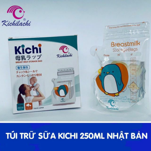 Túi trữ sữa mẹ 250ml KICHILACHI K50V (Công Nghệ Japan)