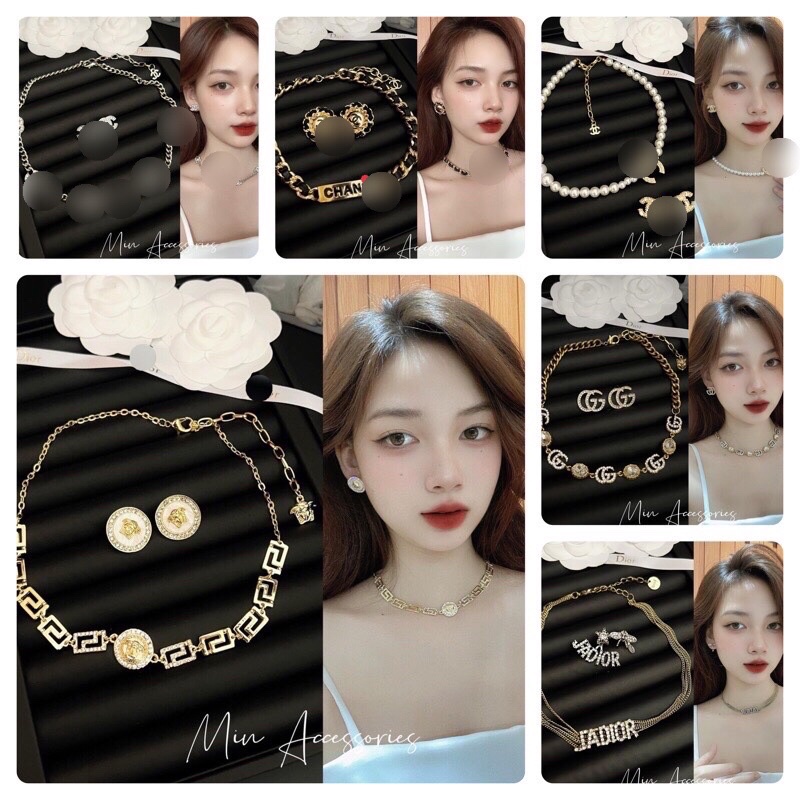Sét phụ kiện trang sức nữ , bộ phụ kiện thời trang VILLA accessories