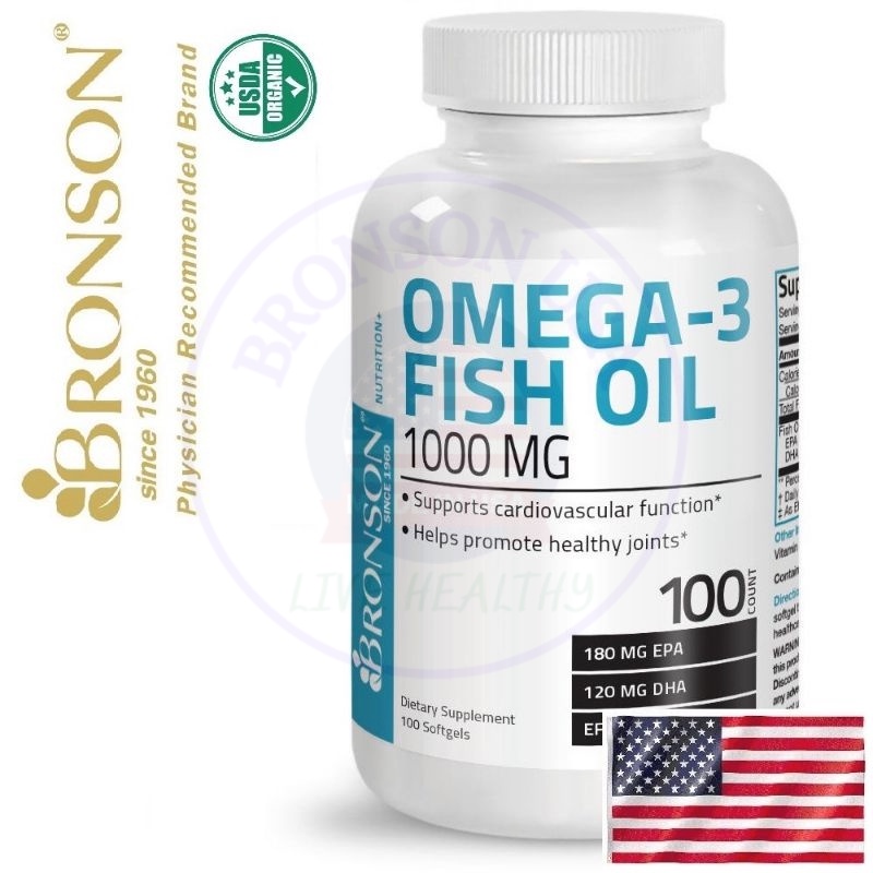 Organic Vitamin Omega 3 - 1000mg - 100 viên Mỹ - Bổ mắt, tim mạch