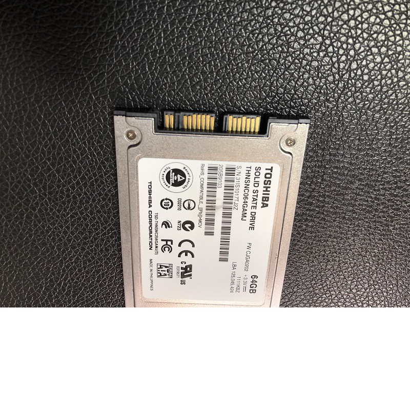 Ổ cứng SSD Micro Sata 64Gb, Toshiba 1.8 Inch, hàng tháo máy chính hãng, bảo hành 3 năm | BigBuy360 - bigbuy360.vn