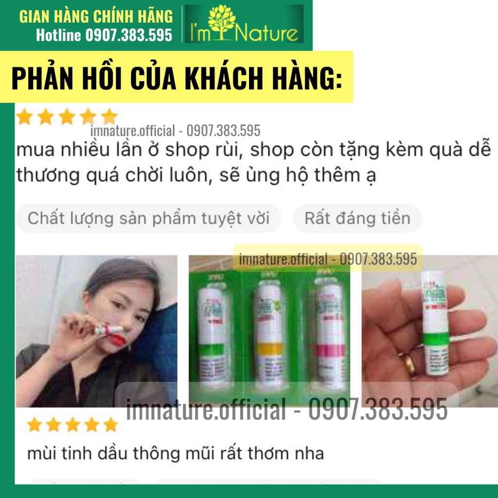 Ống Hít Thông Mũi Thảo Dược Thái Lan 2 Đầu Green Herb