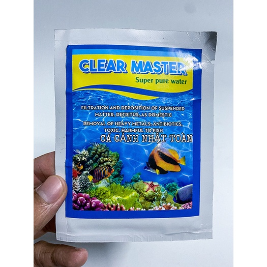 CLEAR MASTER KHỬ CHẤT ĐỘC LÀM TRONG NƯỚC HỒ CÁ 10G AN LỘC PHÁT