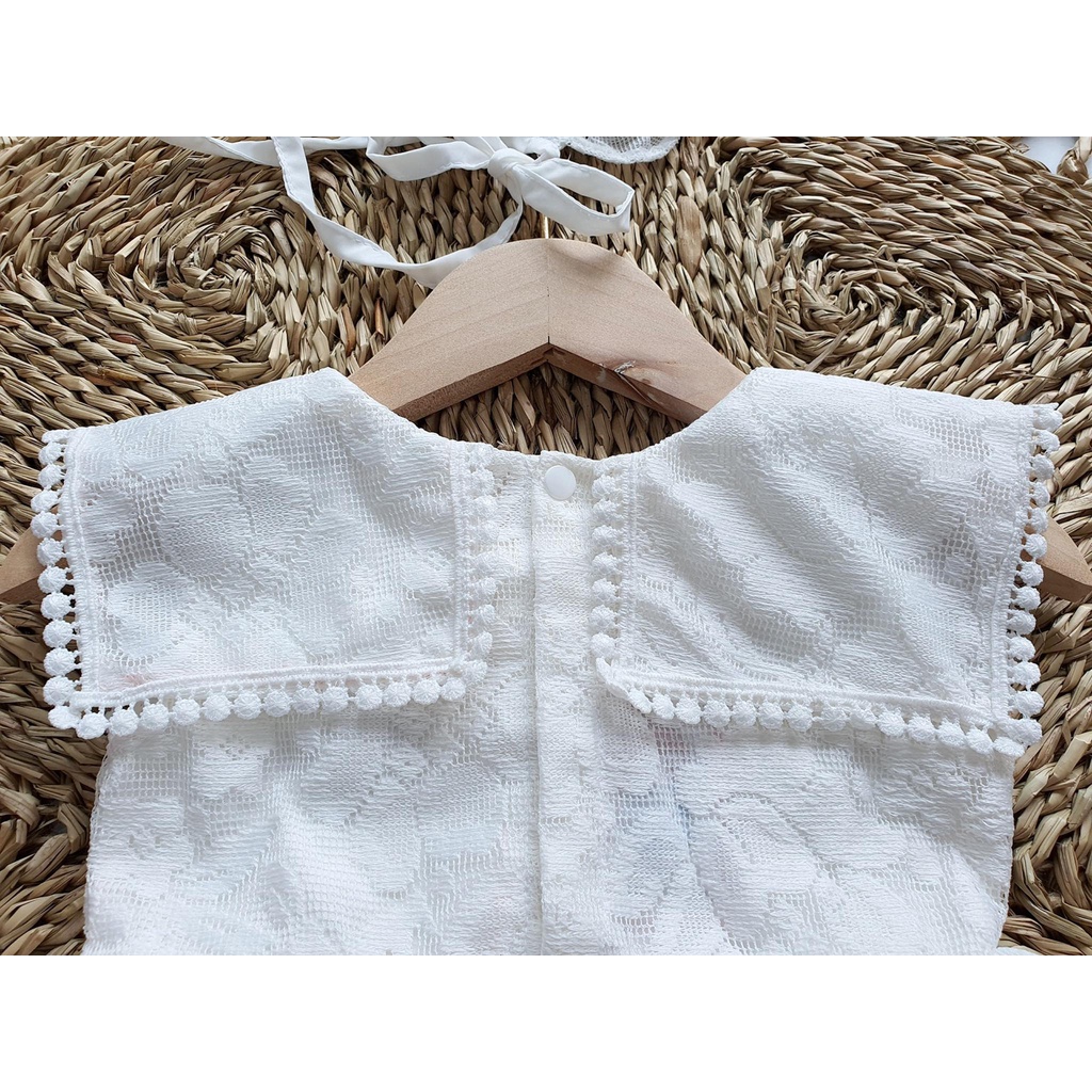 RẺ VÔ ĐỊCH BODY VÁY REN TRẮNG CỔ VUÔNG 4-12 KG,BODY VÁY ĐẦY THÁNG ,THÔI NÔI DỰ TIỆC CHO BÉ GÁI