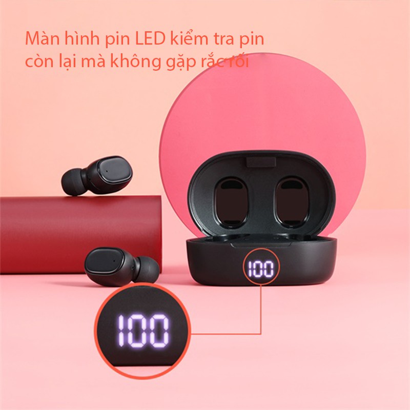 Tai Nghe Không Dây ACOME Airdots T1 Bluetooth 5.0 Màn Hình LED Play Time Lên Đến 12h - Âm Thanh Sắc Nét - BH 12 THÁNG