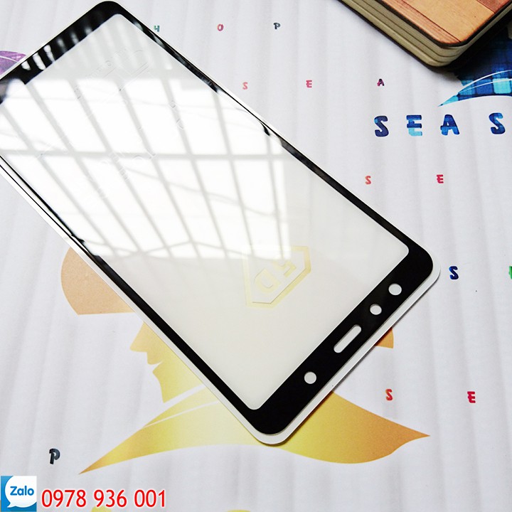 Bộ 2 kính cường lực 5D Samsung Galaxy A7 2018 - A750 full màn hình / kính cường lực Samsung A7 2018 tràn màn hình