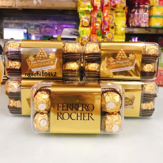 SOCOLA ROCHER ĐỨC 200G 16 VIÊN/ CHOCOLATE FERRERO ROCHER