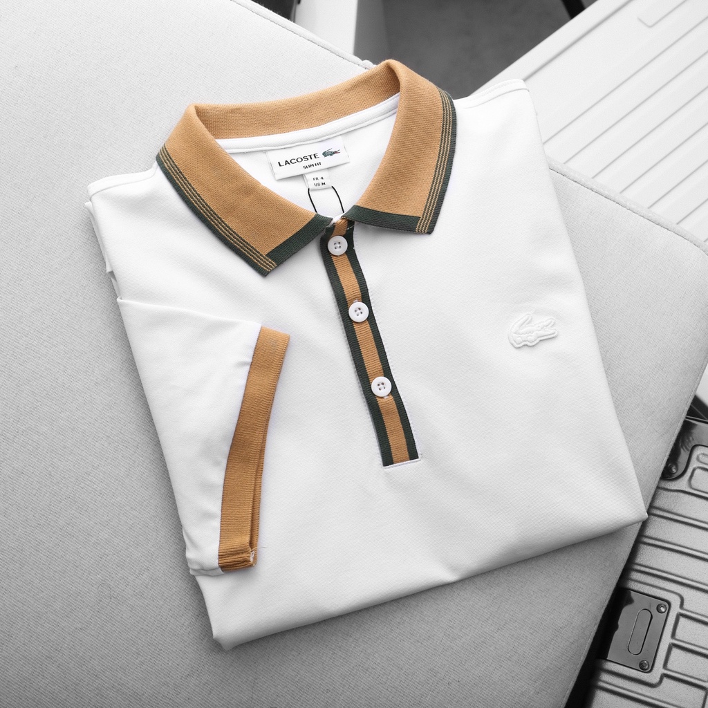 Áo Polo Nam cổ phối form slim fit vải cá sấu co giãn , Áo thun nam cổ bẻ bigsize - 3bros