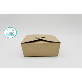 [50 Cái] Hộp Giấy Kraft Đựng Đồ Ăn Dùng 1 Lần 700|750|1000|1400|1500|2000ml Không cửa sổ