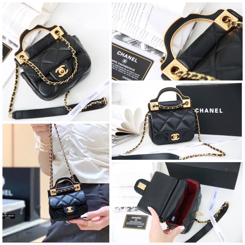 Đeo chéo Chanel card holder mini size 13x14cm fullbox nguyên seal nơ